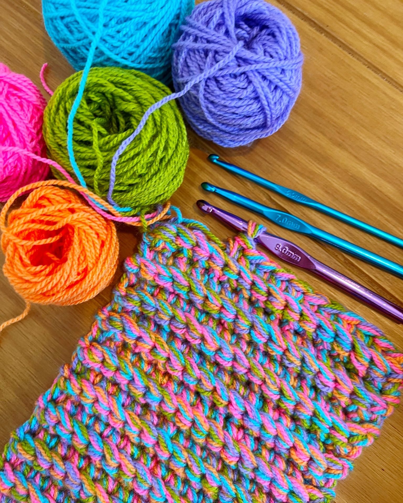 Crocheting coaching for children at Active Kids Academy